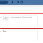 Деятельность в вконтакте что написать.