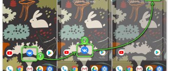 Removing the VKontakte application from the main screen in the Android mobile OS